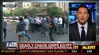 Deadly Chaos Grips Egypt    Erick Stakelbeck    America Live    Fox News    8 14 13