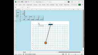 Simple pendulum simulation in Excel