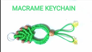 Macrame Keychain Tutorial for BEGINNERS! | DIY Macrame keychain Handmade #1