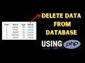 How to Delete Data from Database using PHP | PHP For Beginners