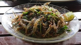 TASTY DANCING SHRIMP SALAD - Tha Ngon, Vientiane, Laos 🇱🇦 #Laos