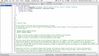 7.2. (Part 1) Payroll Class - Java