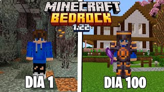 SOBREVIVI 100 DIAS NO MINECRAFT BEDROCK 1.22