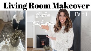 Living Room Fireplace Makeover in Our New House / Didn't go as planned + Building Cabinets