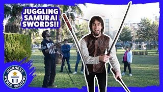 Most Consecutive Samurai Sword Juggling Catches - Guinness World Records