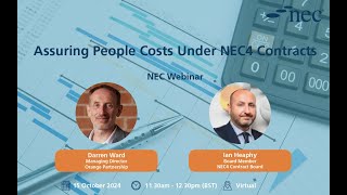 Webinar: Assuring People Costs Under NEC4 Contracts
