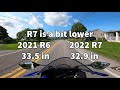 a short rider tries a yamaha r7 for the first time.