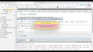 PhPMyAdmin - Create tables and run SQL queries