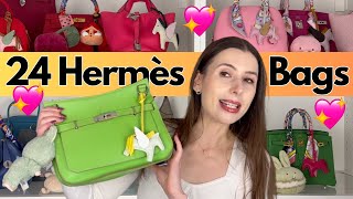 My Hermes Handbag Collection 2024! 🍊💖💖💖