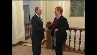 Vladimir Putin Meets Tarja Halonen Former Finnish President