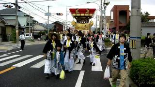 ⑧ 播州三木の秋祭り 岩壺神社 2011 宵宮 滑原町屋台 県道巡行 ①