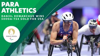 Gold Medal For Daniel Romanchuk In Men's 5000m T54 🇺🇸 | Paris 2024 Paralympic Games