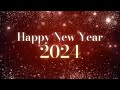 happy new year 2024 video loop wallpaper screesaver background 1 hour red white snow