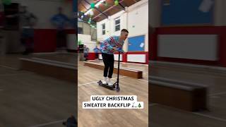 Ugly Christmas sweater backflip! 🎄🛴Jordan Clark #shorts #maddgear #scooter #shortvideo #christmas