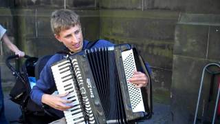 Edinburgh Fringe Festival Street Accordionist