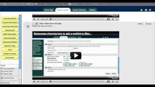 Screencast showing how to embed a YouTube video into Blackboard