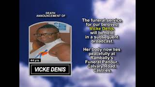Vicke Denis ~ Short Obituary