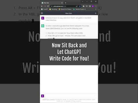 Excel Macro Writing With Chat GPT And AI: Tips And Tricks - YouTube