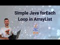 Simple Java forEach Loop in ArrayList (english)
