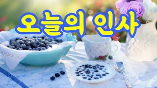 오늘의 인사(일상/힐링/아침문안인사/명언)