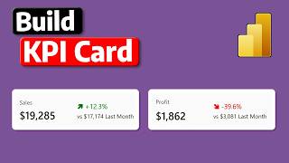 How to create a KPI visual in Power BI | KPI Card Visual tutorial