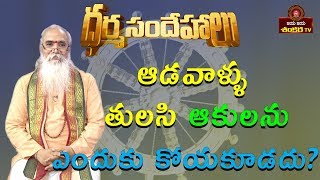 Why Women Shouldn't Pluck Tulasi? || Dharma Sandehalu ||  Jaya Jaya Shankara Tv ||