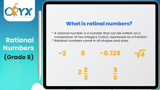 Rational Numbers | Grade 8 Math | Oryx Learning