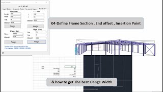 04-Define Frame Section , End offset , Insertion Point || \