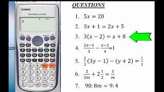 Solve Linear Equations easily with your CALCULATOR