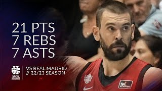 Marc Gasol 21 pts 7 rebs 7 asts vs Real Madrid 22/23 ACB season