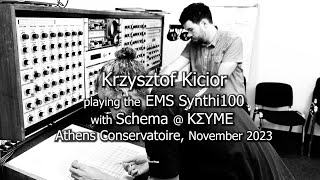 Krzysztof and Stelios on the EMS Synthi100 @ ΚΣΥΜΕ Nov2023