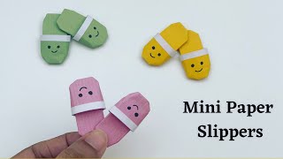 DIY MINI PAPER SLIPPERS / Paper Crafts For School / Paper Craft /kids craft ideas / Origami Slippers