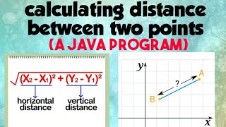 Calculate distance between two points|using Math class | java Program|sqrt( ) function