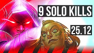 JAYCE vs ILLAOI (TOP) | 9 solo kills, Legendary | KR Master | 25.12