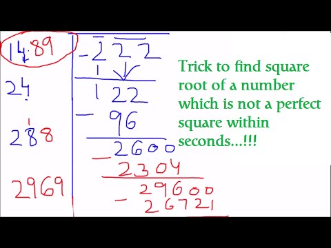 How to find the square root for a non perfect square | Team MAST How to find the square root for a non perfect square | Team MAST