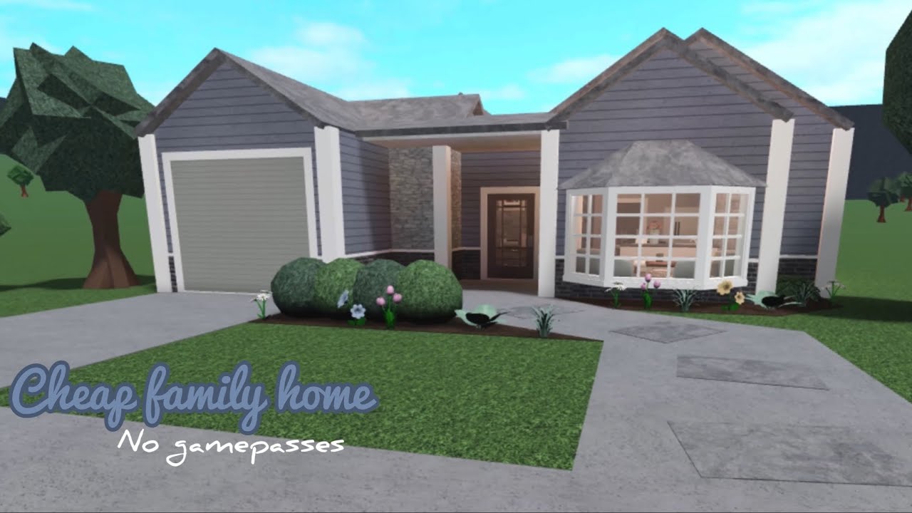 Bloxburg 28k Cheap Family Home No Gamepasses Youtube
