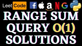 Range Sum Query | Leetcode Python Solution | Python