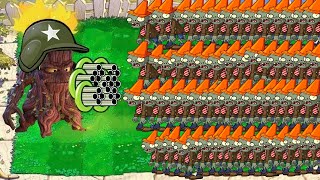 Torchwood combined with Threepeater VS 999 Conehead Zombie | Plants vs Zombies Crumbs mode