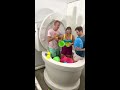 surprise egg challenge in worlds largest toilet green pool $100 prize and surprise ending shorts