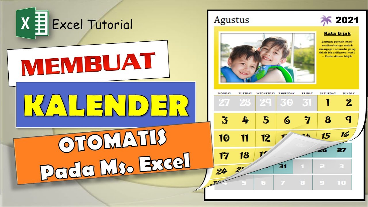 Cara Membuat Kalender Otomatis Tutorial Excel Bengkel Excel YouTube