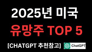 2025 미국주식 유망주 추천 TOP5 (CHATGPT 추천참고)