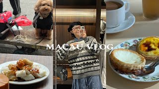 Hana澳门旅行Vlog（下）-和妈妈吃双汁捞面 喝奶茶配挞 买特产虾籽面 路边肠粉摊 好吃的甜汤 3年没见的侄子越来越帅气 最爱的盛記白粥 燕窝蛋挞 玛莎购物