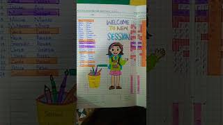 Attendence register decorations ideas simple & Attendance register making idea#Shorts # decorations