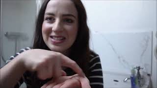 Aided language input while washing your hands