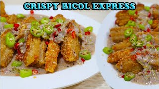 HOW TO COOK CRISPY BICOL EXPRESS | CRISPY PORK BELLY IN COCONUT CREAM | Pork With Spicy Coconut Milk