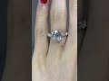 4ct elongated cushion two tone diamond engagement ring