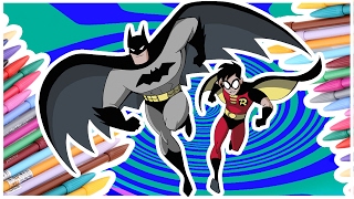 Creative for Children : Kids Learning Colors coloring Batman and Robin cartoon for kids