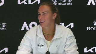 Aryna Sabalenka: Hopefully, I'll be able to pull this beautiful trophy one more time｜Aus Open｜AO25