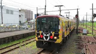 熊本電気鉄道01形 北熊本駅到着 Kumamoto Electric Railway 01 series EMU