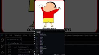 CODE SHINCHAN IN MINUTES using PYTHON #pythonprogramming #python #pythondeveloper